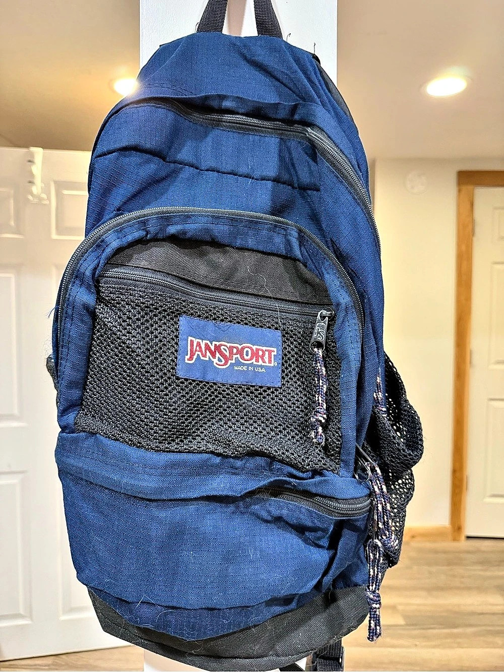 Classic JanSport Blue & Black Backpack